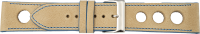 PREMIUM Lederuhrarmband beige / blau