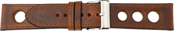 PREMIUM Lederuhrarmband dunkelbraun