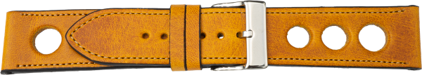 PREMIUM Lederuhrarmband senf