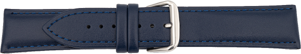 Lederuhrarmband dunkelblau