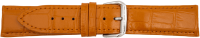 Lederuhrarmband Krokopr&auml;gung braun