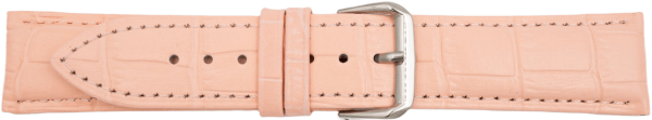 leather watch strap crocodile grain rose