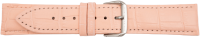 leather watch strap crocodile grain rose