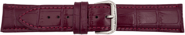 Lederuhrarmband Krokopr&auml;gung lila
