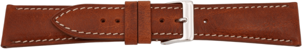 Lederuhrarmband sattelbraun | Italienisches Leder