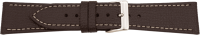 leather watch strap dark brown | Saffiano grain | Italian...