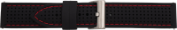 Silikonuhrarmband Racing schwarz/rot