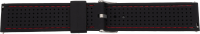 silicone watch strap racing black/red