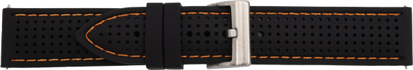 Silikonuhrarmband Racing schwarz/orange
