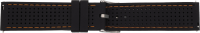 silicone watch strap racing black/orange