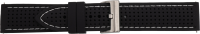 silicone watch strap racing black/white