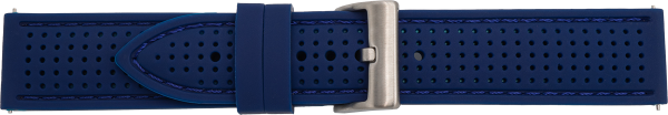 Silikonuhrarmband Racing blau