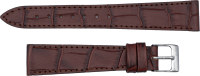 PREMIUM Leather Watch Strap Croco Embossed Dark Brown