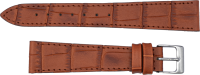 PREMIUM Lederuhrarmband Krokoprägung braun