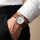 PREMIUM Lederuhrarmband Krokoprägung braun