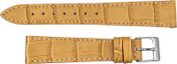 PREMIUM Lederuhrarmband Krokoprägung goldbraun
