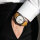 PREMIUM Lederuhrarmband Krokoprägung goldbraun