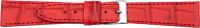 PREMIUM Lederuhrarmband Krokoprägung rot