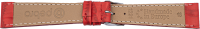 PREMIUM Lederuhrarmband Krokoprägung rot