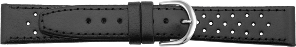 leather watch strap black
