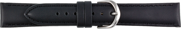 Lederuhrarmband schwarz