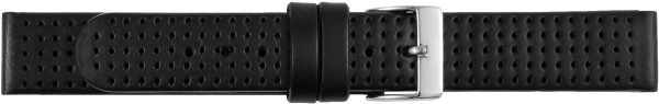 Lederuhrarmband schwarz