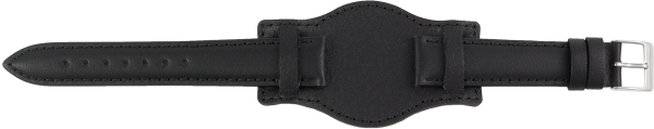 Lederuhrarmband schwarz