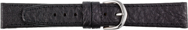 leather watch strap elephant grain black