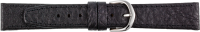 Lederuhrarmband Elefantenpr&auml;gung schwarz
