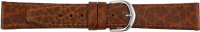Lederuhrarmband Elefantenpr&auml;gung braun