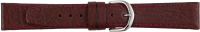 Lederuhrarmband Elefantenpr&auml;gung bordeaux rot