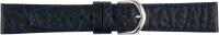 Lederuhrarmband Elefantenpr&auml;gung dunkelblau