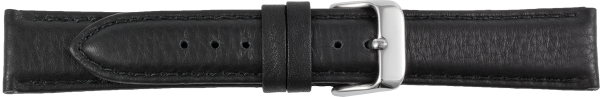 Lederuhrarmband Elefantenpr&auml;gung schwarz