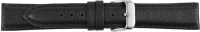 Lederuhrarmband Elefantenpr&auml;gung schwarz