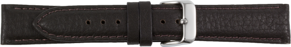 Lederuhrarmband Elefantenpr&auml;gung dunkelbraun