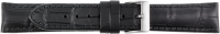 Lederuhrarmband Krokopr&auml;gung schwarz