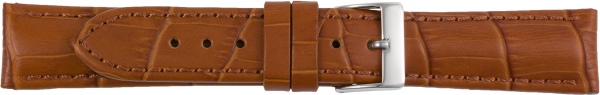 Lederuhrarmband Krokopr&auml;gung braun