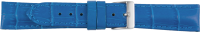 Lederuhrarmband Krokopr&auml;gung blau