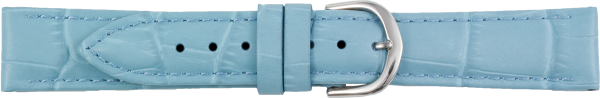 Lederuhrarmband Krokopr&auml;gung hellblau