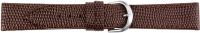 Lederuhrarmband Eidechspr&auml;gung dunkelbraun
