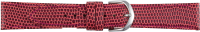 Lederuhrarmband Eidechspr&auml;gung himbeerrot