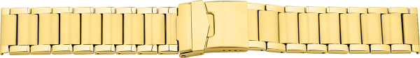 Verschlussuhrarmband Edelstahl gold