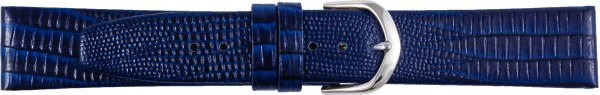 leather watch strap teju grain dark blue