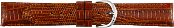 Lederuhrarmband Tejupr&auml;gung braun