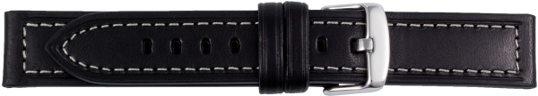 leather watch strap black