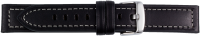 leather watch strap black