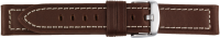 leather watch strap dark brown