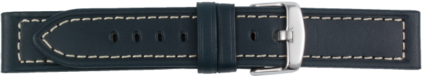 Lederuhrarmband dunkelblau
