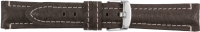 Lederuhrarmband Elefantenpr&auml;gung dunkelbraun
