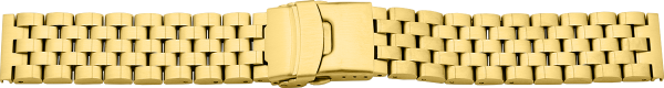 Verschlussuhrarmband Edelstahl massiv goldfarben